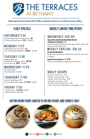Bistro Menu 7.25- 7.31
