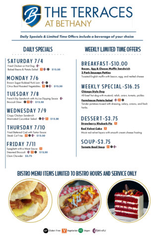 Bistro Menu 7/4 - 7/11