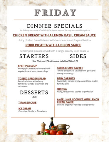 Formal Dining Friday 5.29