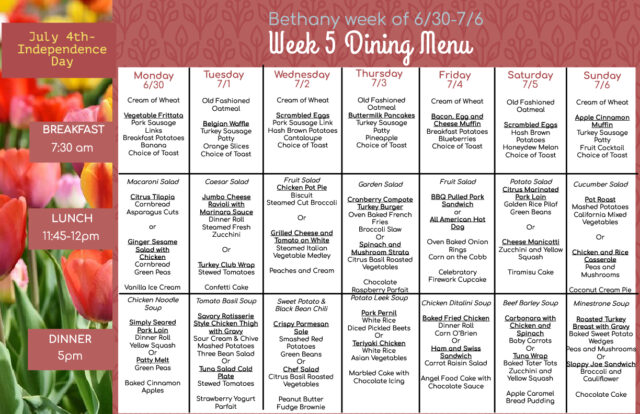 6-30 - 7-6 Menu