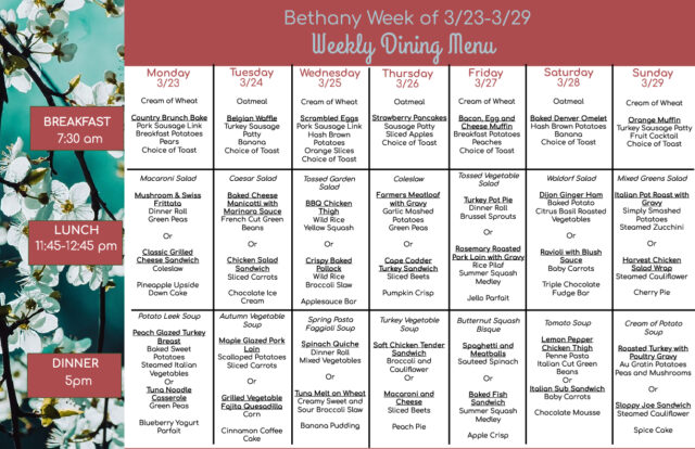 Manor Menu 3.23-3.29