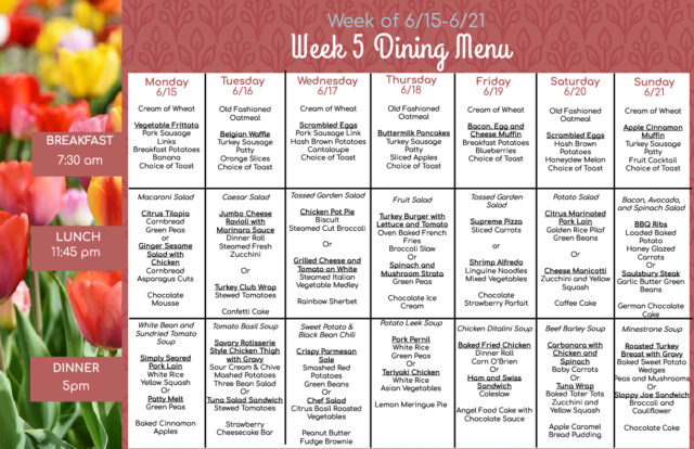 Manor Dining 6.15 - 6.21
