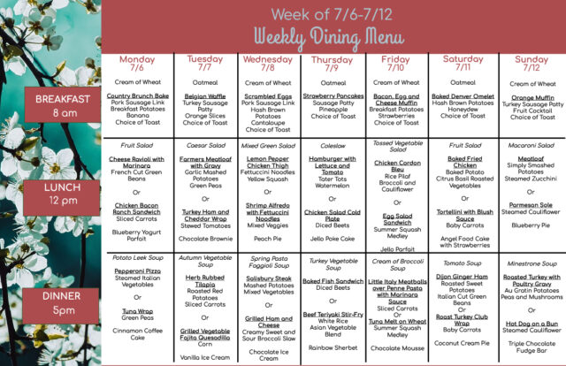 Manor Menu 7/6 - 7/12