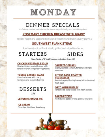Formal Dining Monday 6.8