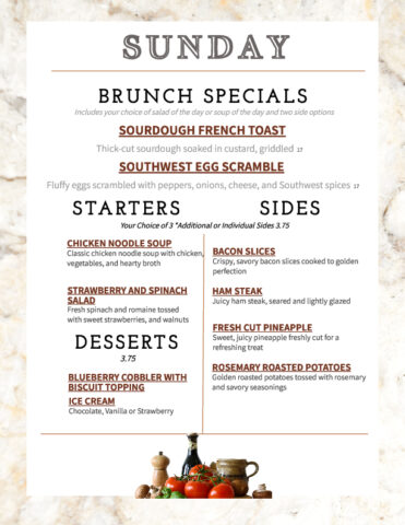 Formal Dining Sunday 5.24