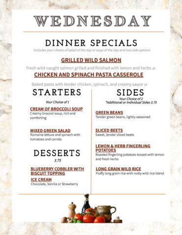 Formal Dining Wednesday 3.4