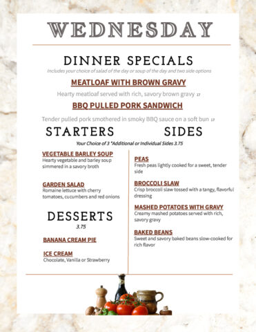 Formal Dining Wednesday 5.27