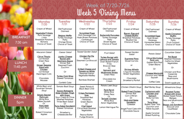 Manor Menu 7.20 - 7.26