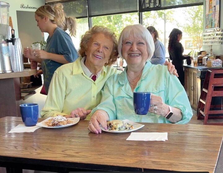 Two friends in a cafe in Ripon