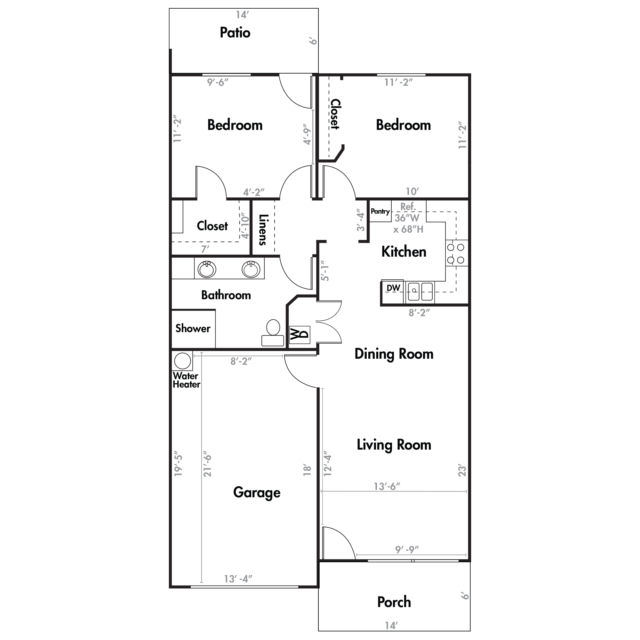 Sunset at Bethany Cottage A Floor Plan